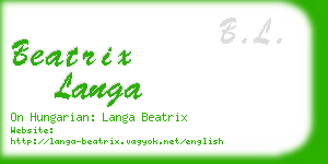 beatrix langa business card